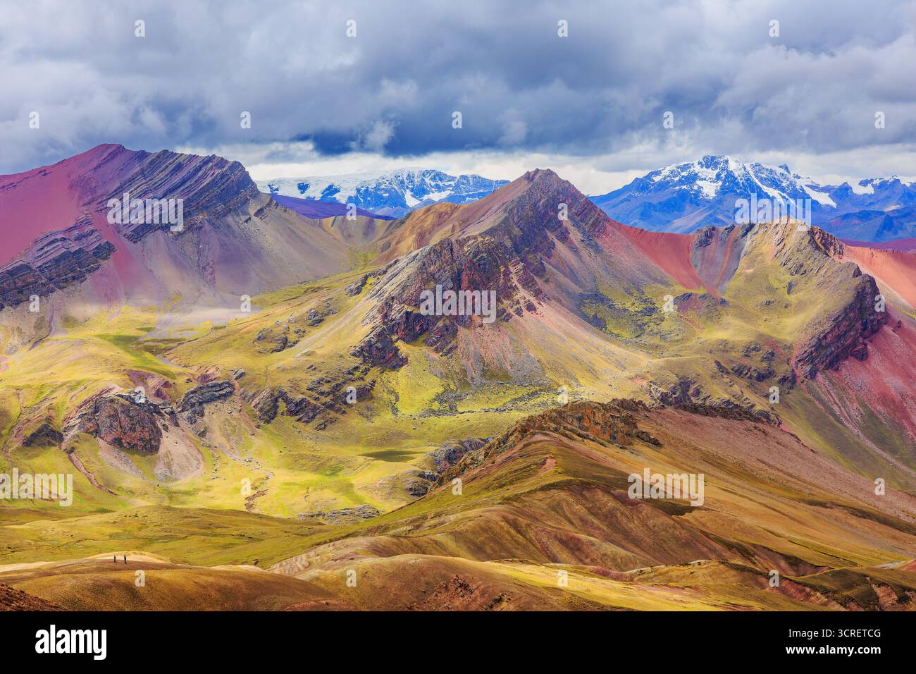 Vinicunca, Region Cusco, Peru. Montana de Siete Colores, oder Rainbow Mountain. Stockfoto