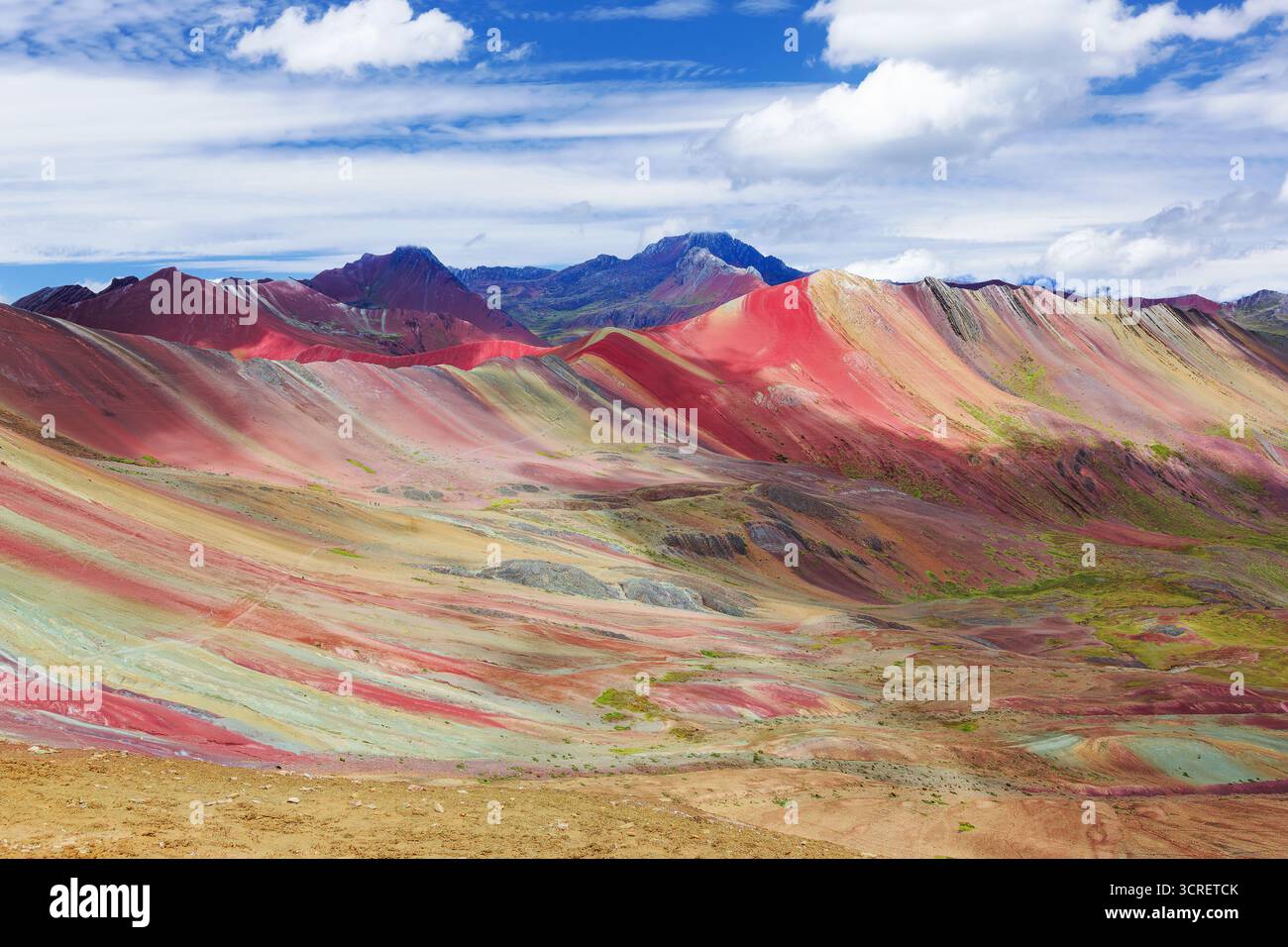 Vinicunca, Region Cusco, Peru. Montana de Siete Colores, oder Rainbow Mountain. Stockfoto
