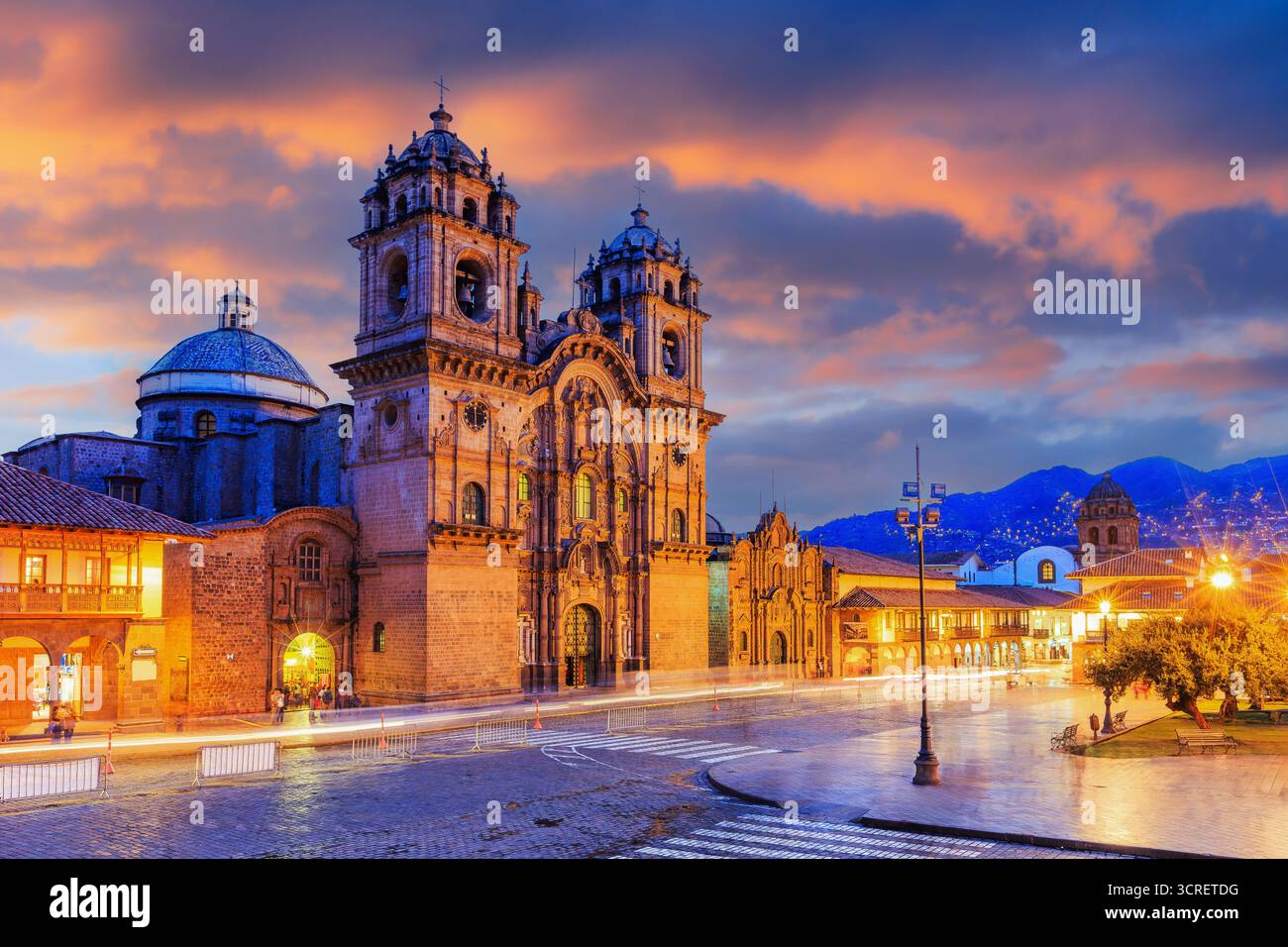 Cusco, Peru. Die historische Hauptstadt des Inka-Reiches. Plaza de Armas. Stockfoto