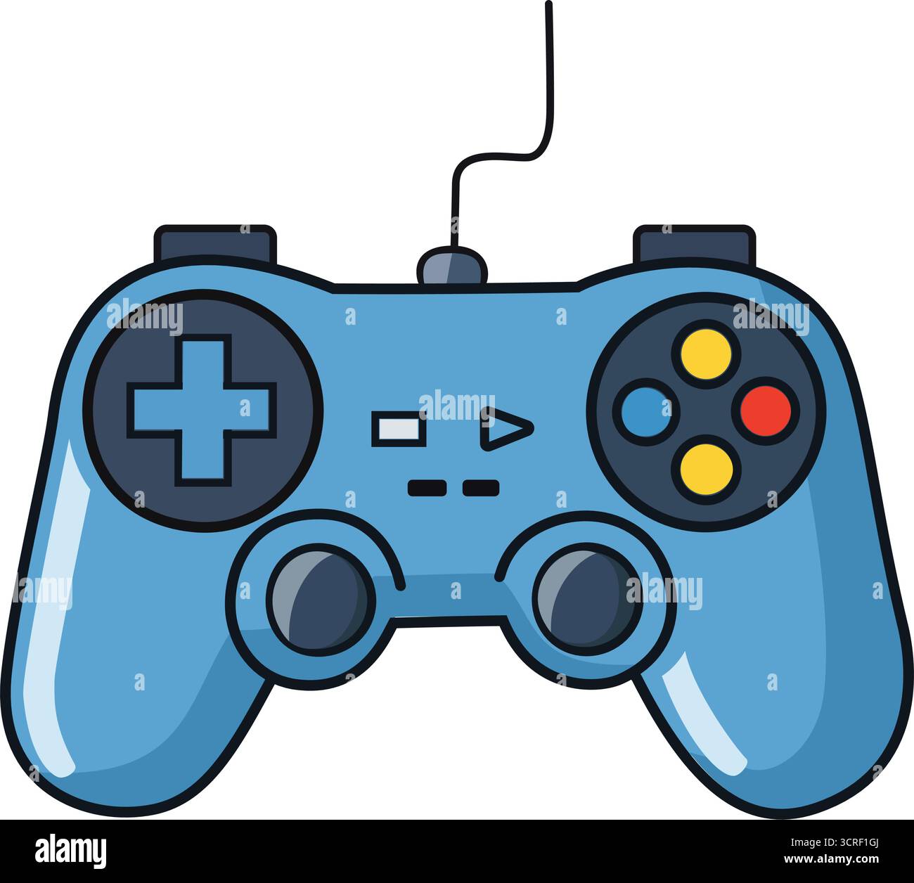 Ein Video-Game-Controller, perfekt für Spiele, E-Sport oder technologiebezogene Logos und Designs Stock Vektor