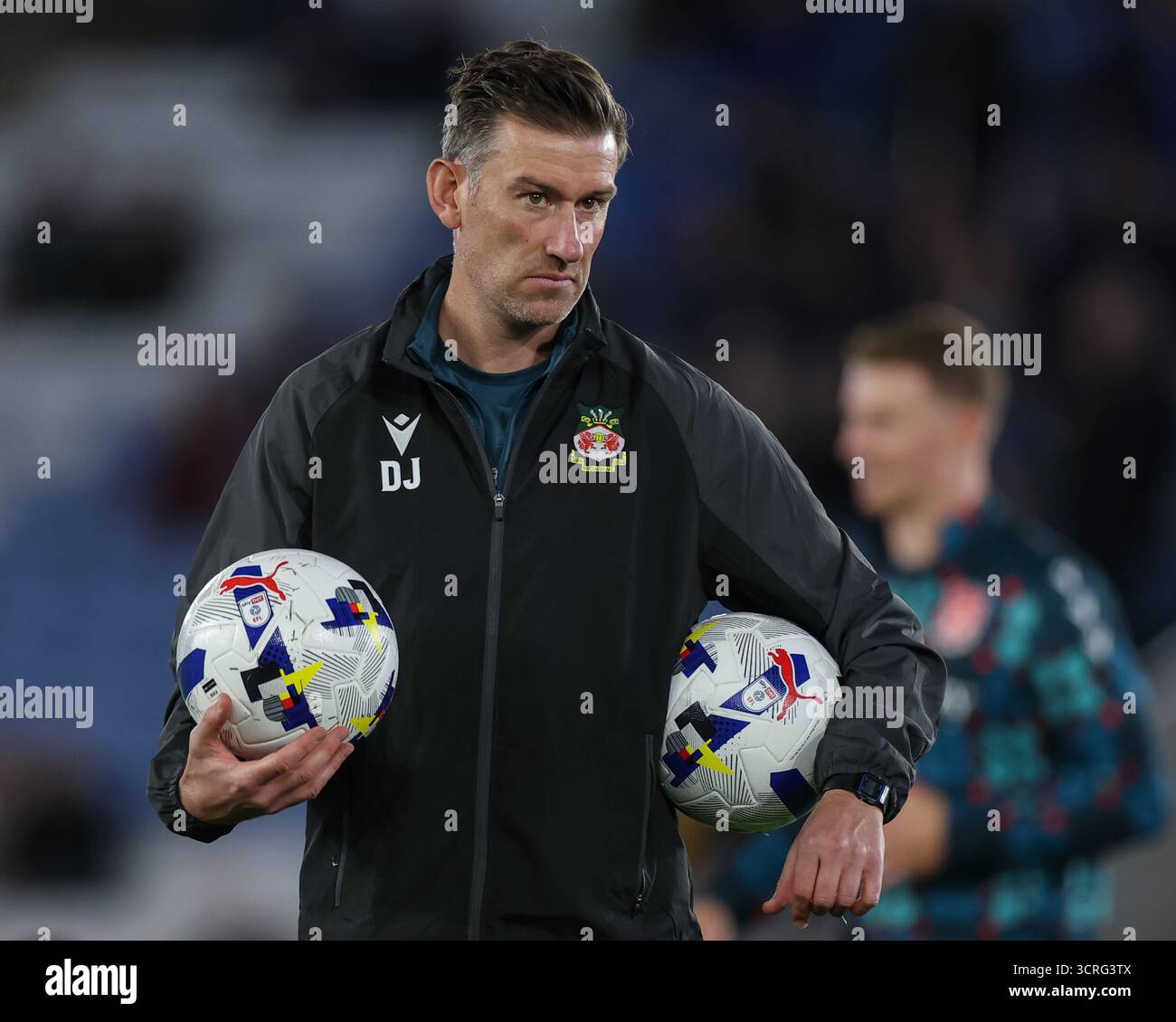 Leicester, Großbritannien. 30. September 2025. David Jones erster Mannschaftstrainer von Wrexham vor dem Spiel Leicester City vs Wrexham Sky Bet Championship im King Power Stadium in Leicester. Der Bildnachweis sollte lauten: Cody Froggatt/Sportimage Credit: Sportimage Ltd/Alamy Live News Stockfoto