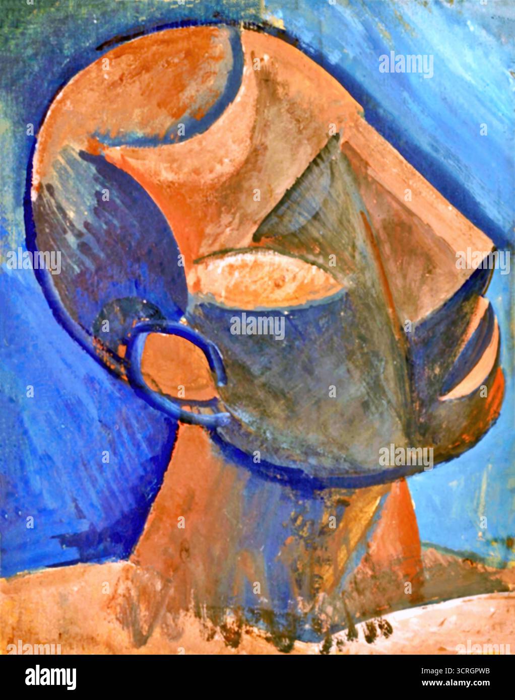 Pablo Picasso, Tête d’homme (Kopf eines Mannes), 1908. Stock Vektor