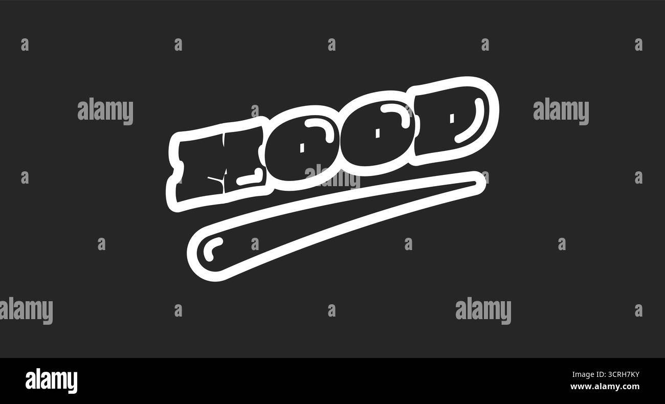 Stimmung in Schwarz im Retro-Look für soziale Medien Stock Vektor