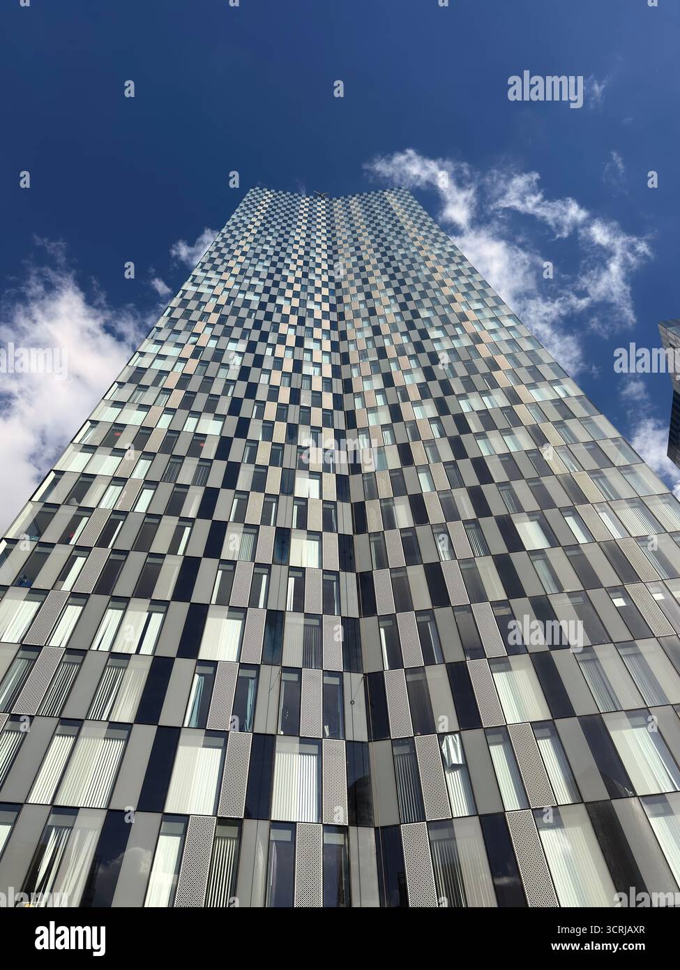 Blick auf einen der Türme des Deansgate Square Complex, Manchester Stockfoto