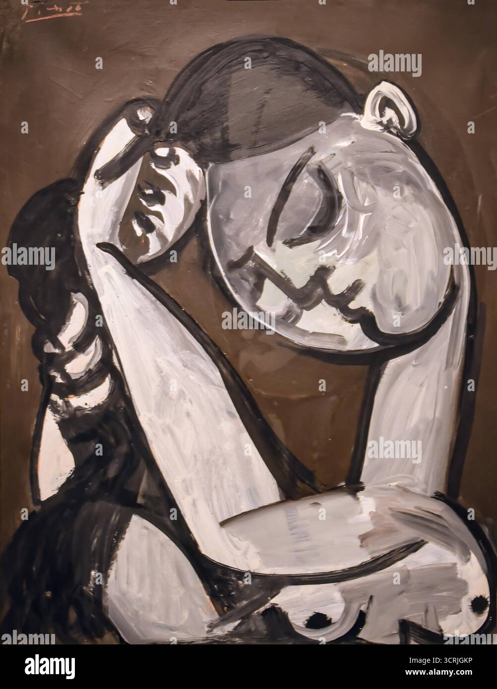 Pablo Picasso, Frau, Die Sich Die Haare Putzt, 1952. Stock Vektor