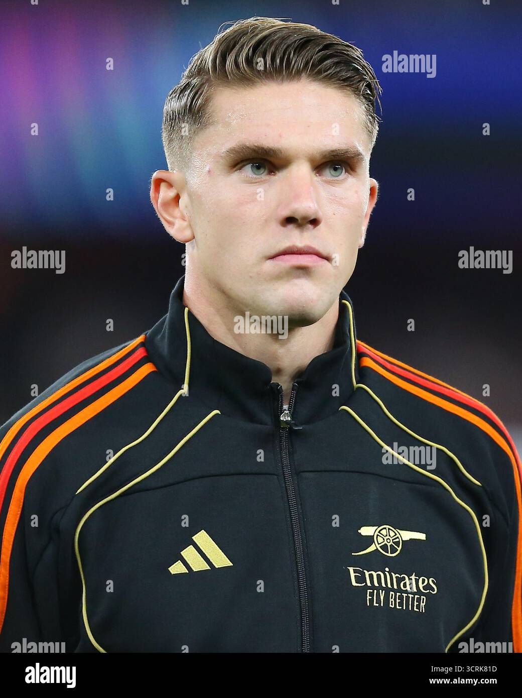 London, Großbritannien. Oktober 2025. London, England, 1. Oktober 2025: Viktor Gyokeres (14 Arsenal) während des UEFA Champions League Spiels zwischen Arsenal und Olympiacos im Emirates Stadium in London. (Foto von Jay Patel/Sports Press Photo/SPP) Credit: SPP Sport Press Photo. /Alamy Live News Stockfoto