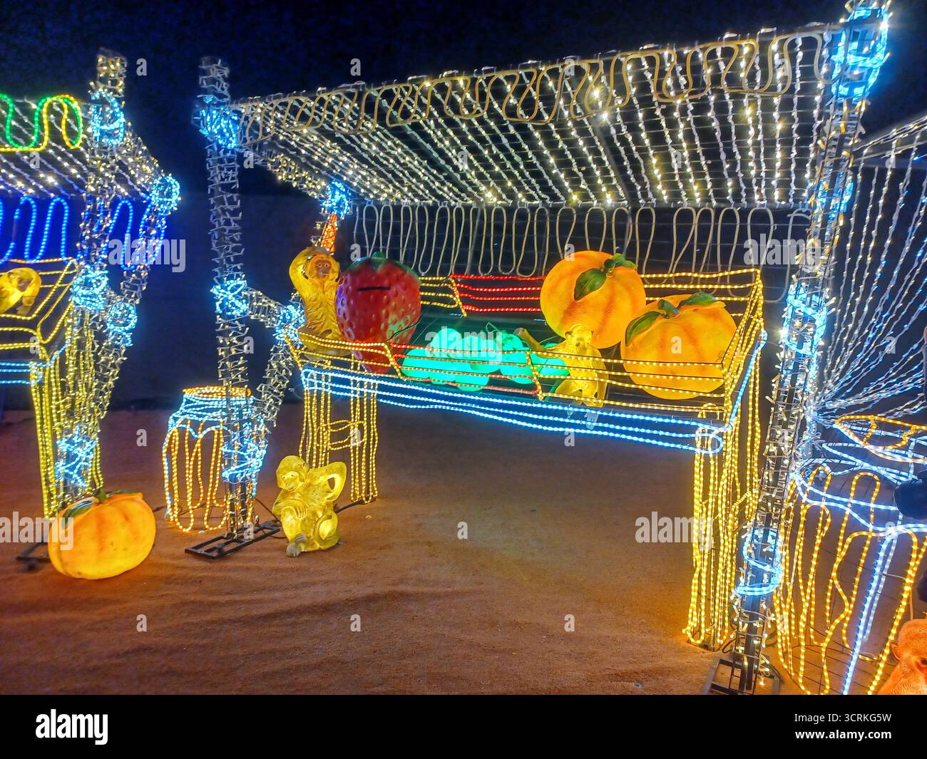 Toronto, ON, Kanada – 18. Oktober 2024: Die massiven Illumi-Lichtstatuen und -Installationen werden auf dem Lichtfestival in Toronto vorgestellt. Stockfoto Toronto, ON, Kanada – 18. Oktober 2024: Die massiven Illumi-Lichtstatuen und -Installationen werden auf dem Lichtfestival in Toronto vorgestellt. Stockfoto