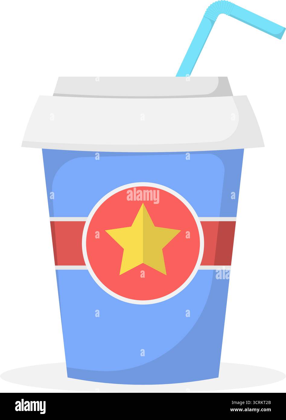 Limonade in einem blauen Becher Stock Vektor