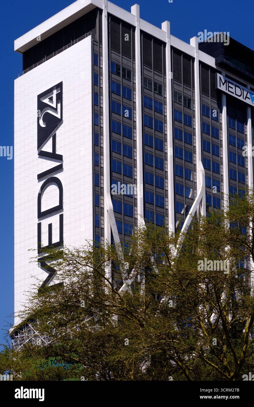 Das Gebäude Media24 (eine Tochtergesellschaft von Naspers) im CBD-Viertel von Kapstadt, Südafrika. Stockfoto