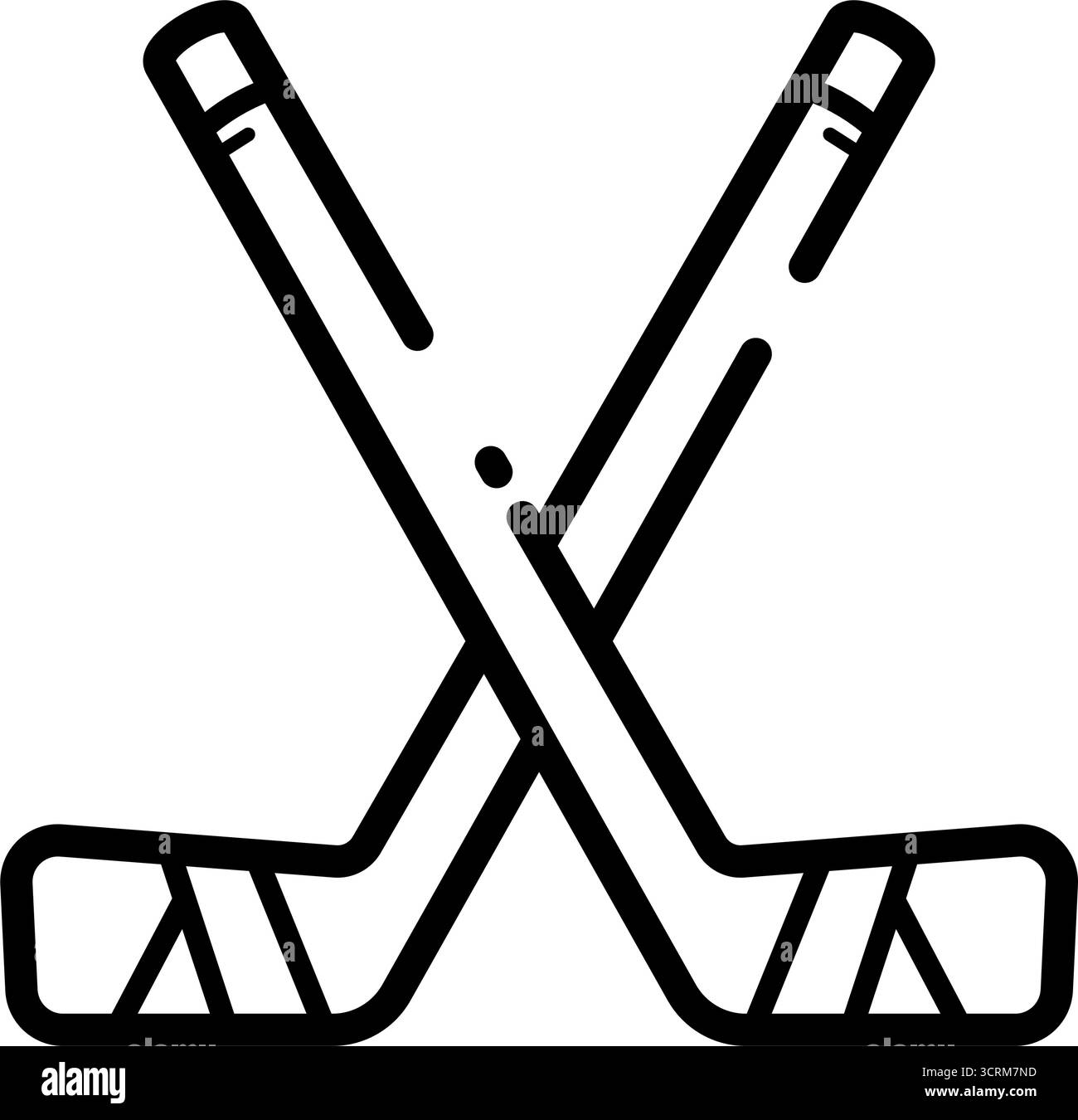 Überkreuzte Eishockeyschläger - Vektorsymbol Stock Vektor