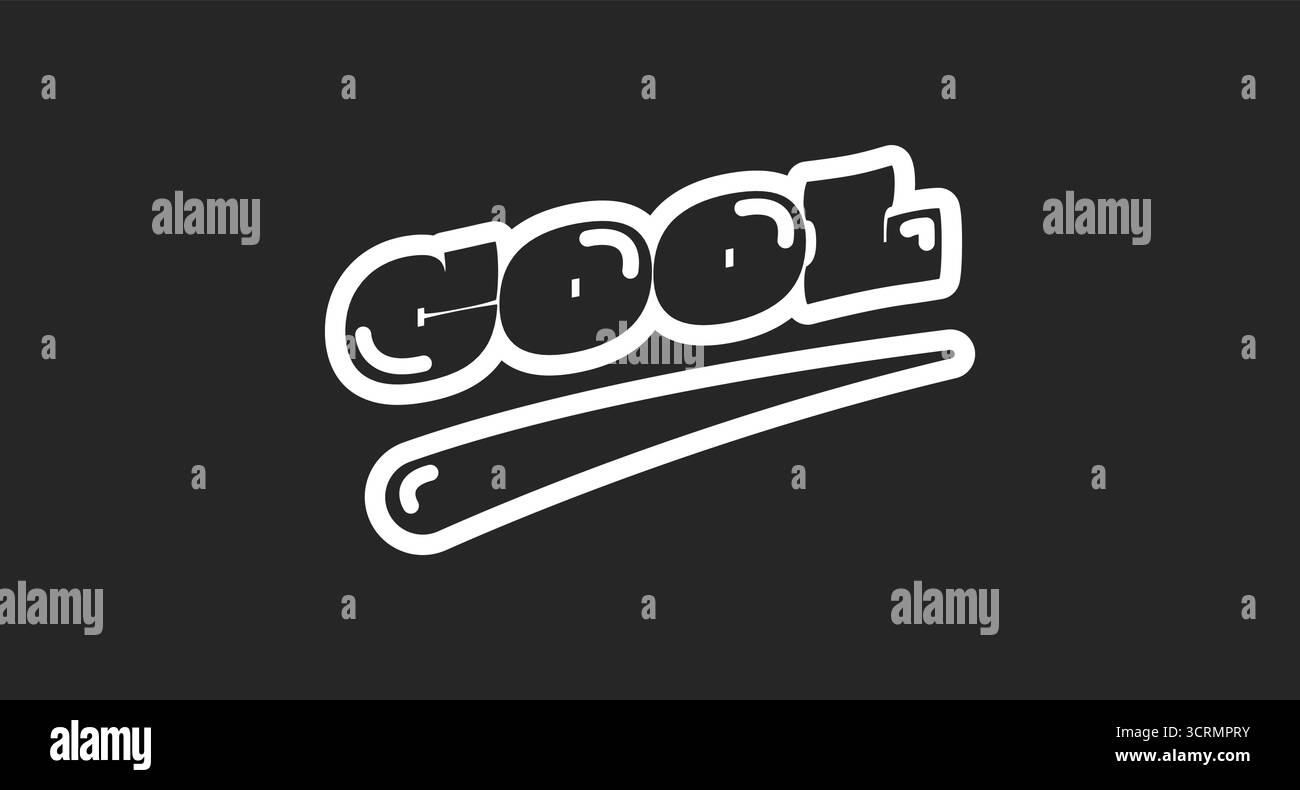 Coole schwarze Retro-Phrase für soziale Medien Stock Vektor