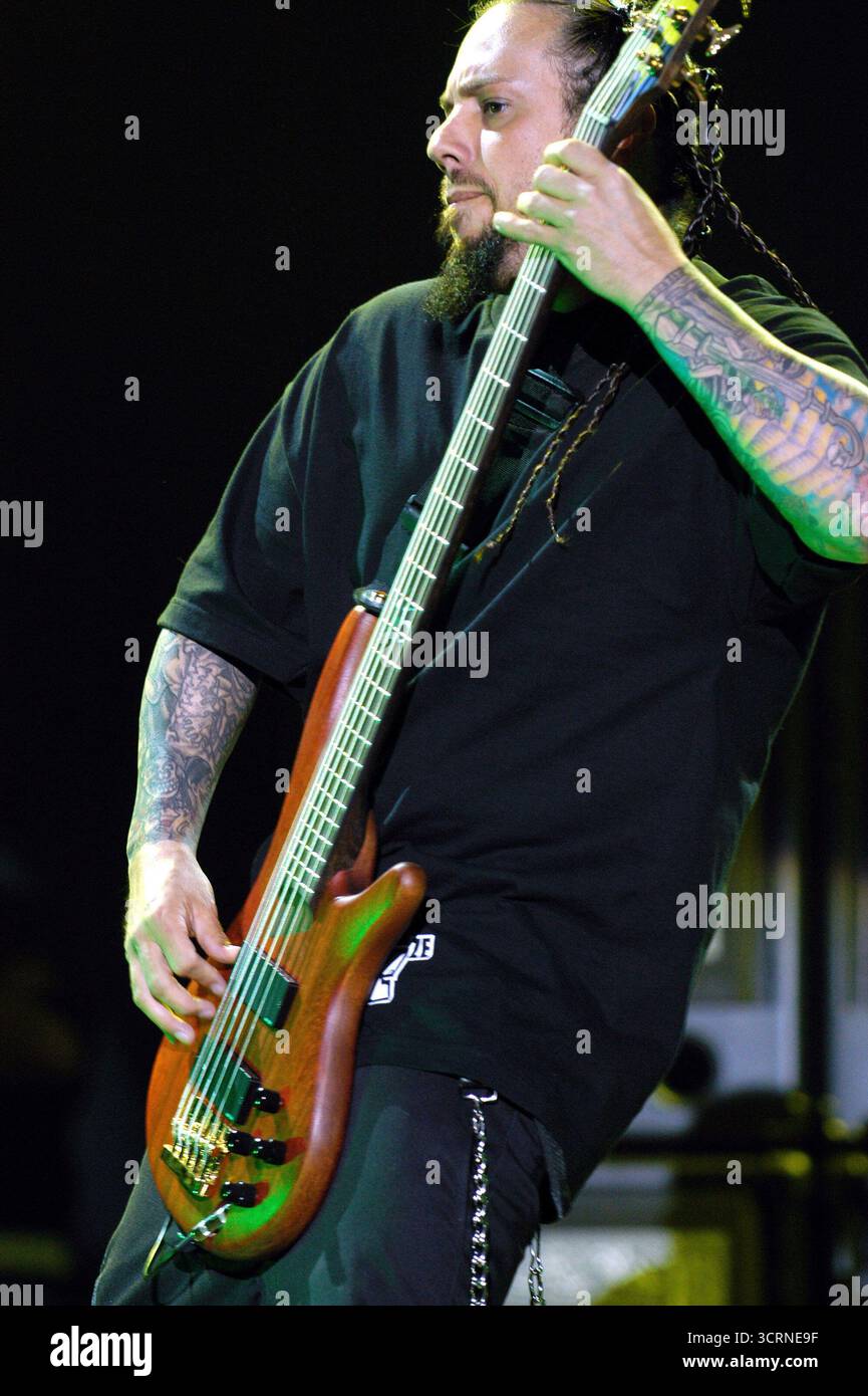 Korn beim Festimad Festival 2-Tages-Konzert in Madrid, 29-30. Mai 2004 Stockfoto Korn beim Festimad Festival 2-Tages-Konzert in Madrid, 29-30. Mai 2004 Stockfoto