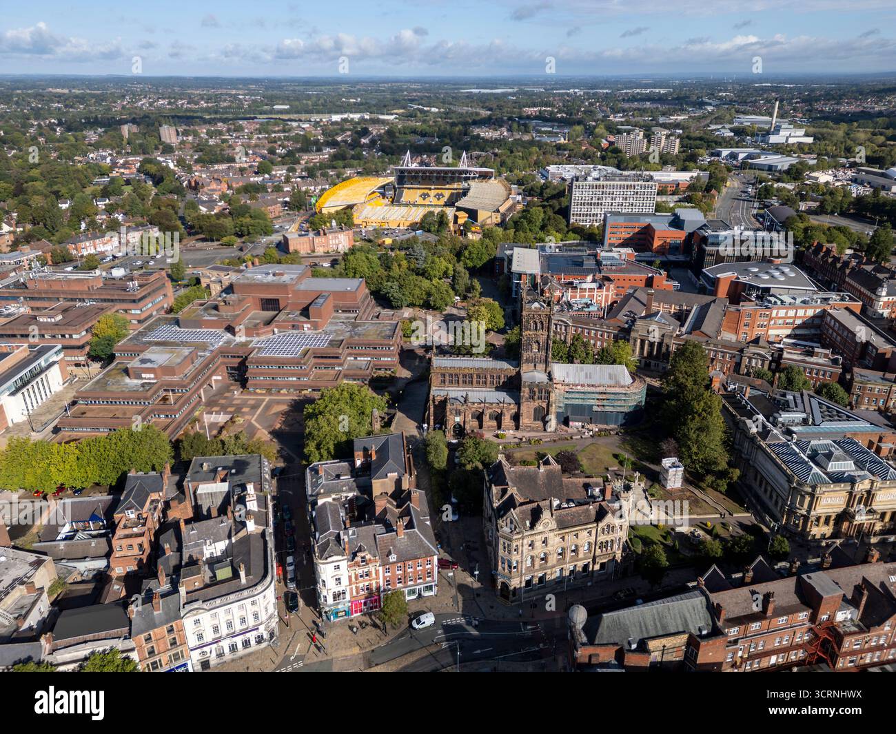 WOLVERHAMPTON, WEST MIDLANDS, ENGLAND - 5. SEPTEMBER 2025: Stadtzentrum von Wolverhampton in den West Midlands, England Stockfoto