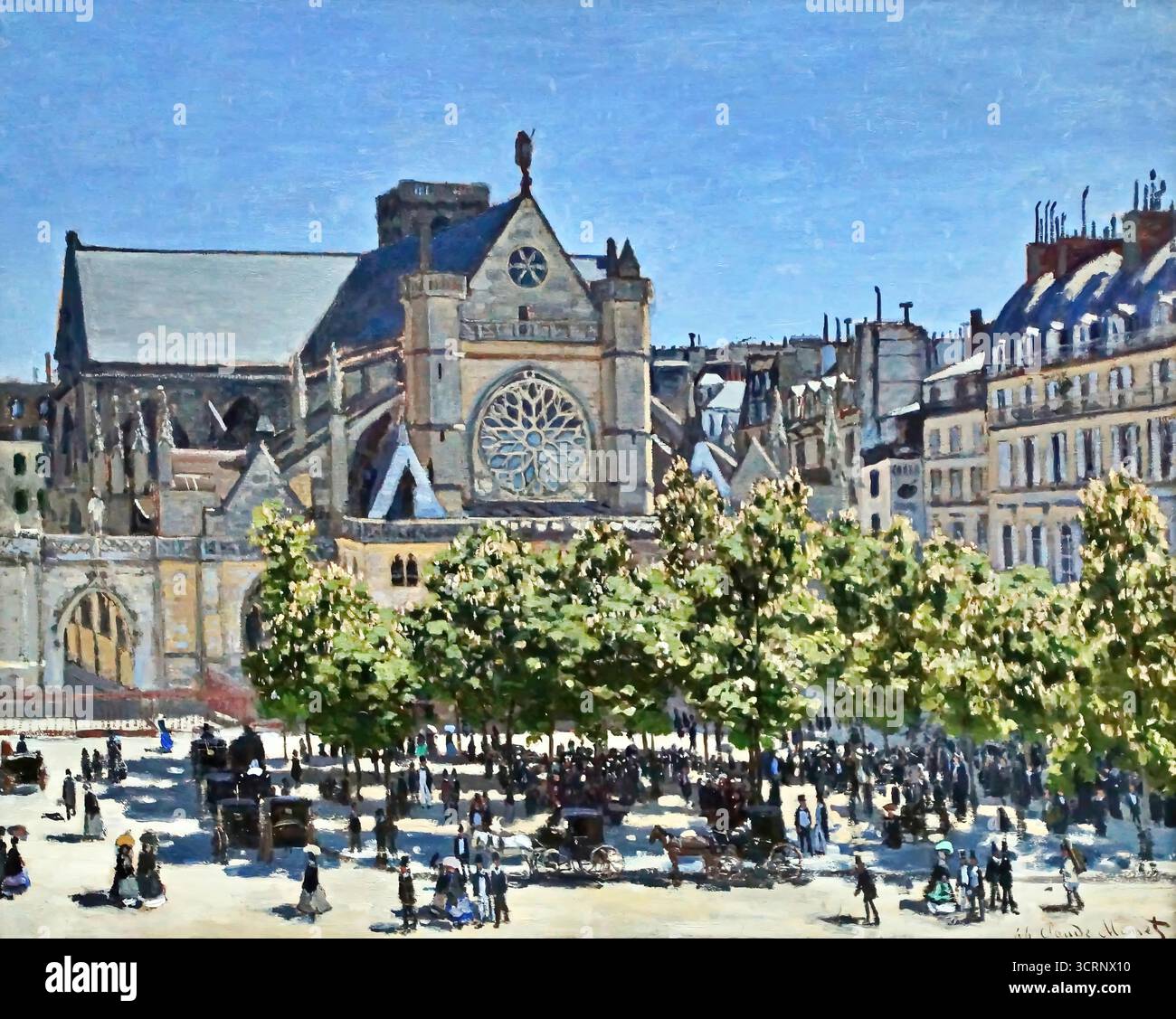Claude Monet, St. Germain l’Auxerrois, 1867 Stock Vektor