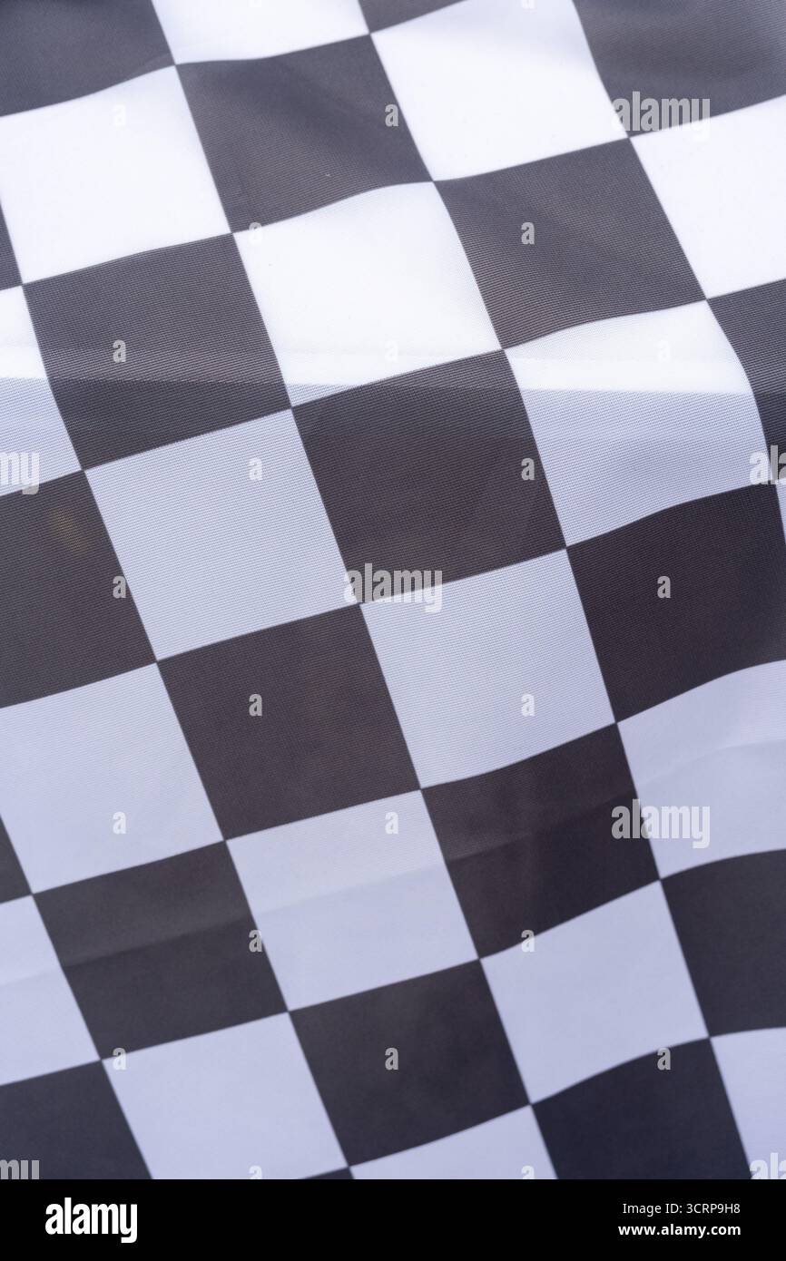 Karierte Bewegung: Textilmuster Mit Racing Flag Stockfoto