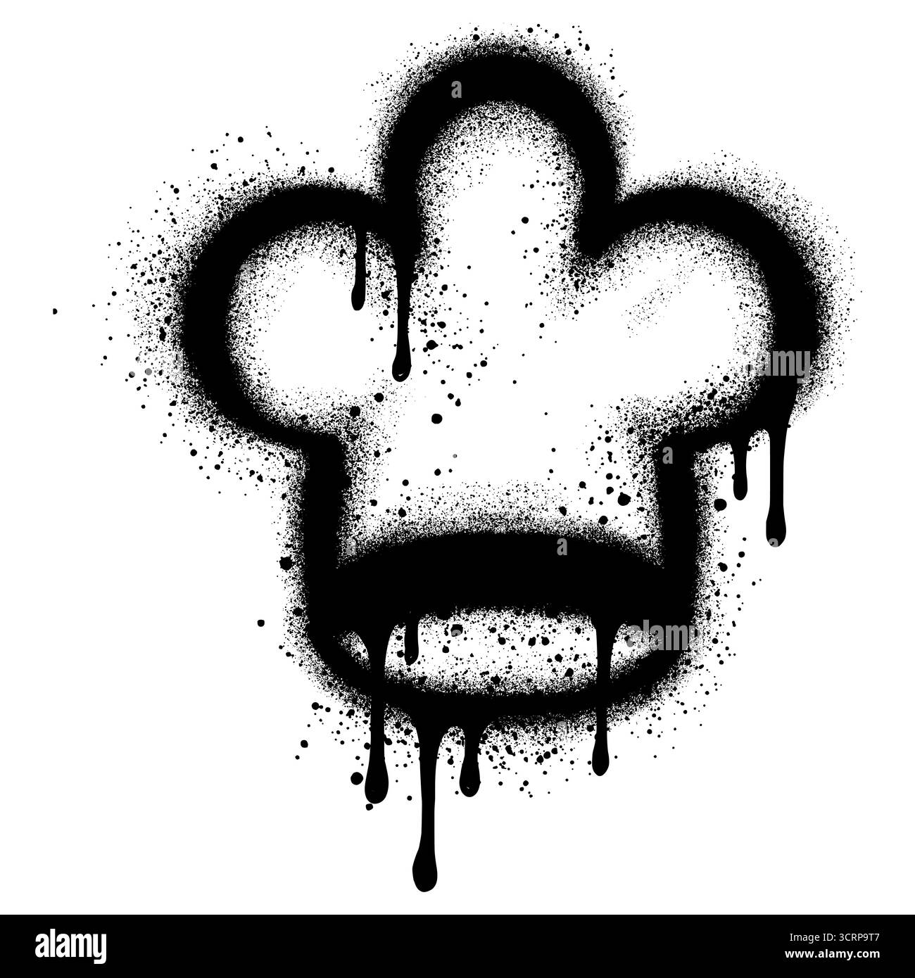 Graffiti mit schwarzer Sprühfarbe. Stock Vektor