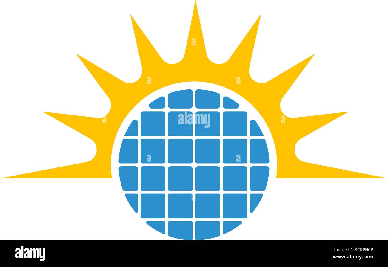 Logo-Design für Solarenergie-Panels Stock Vektor