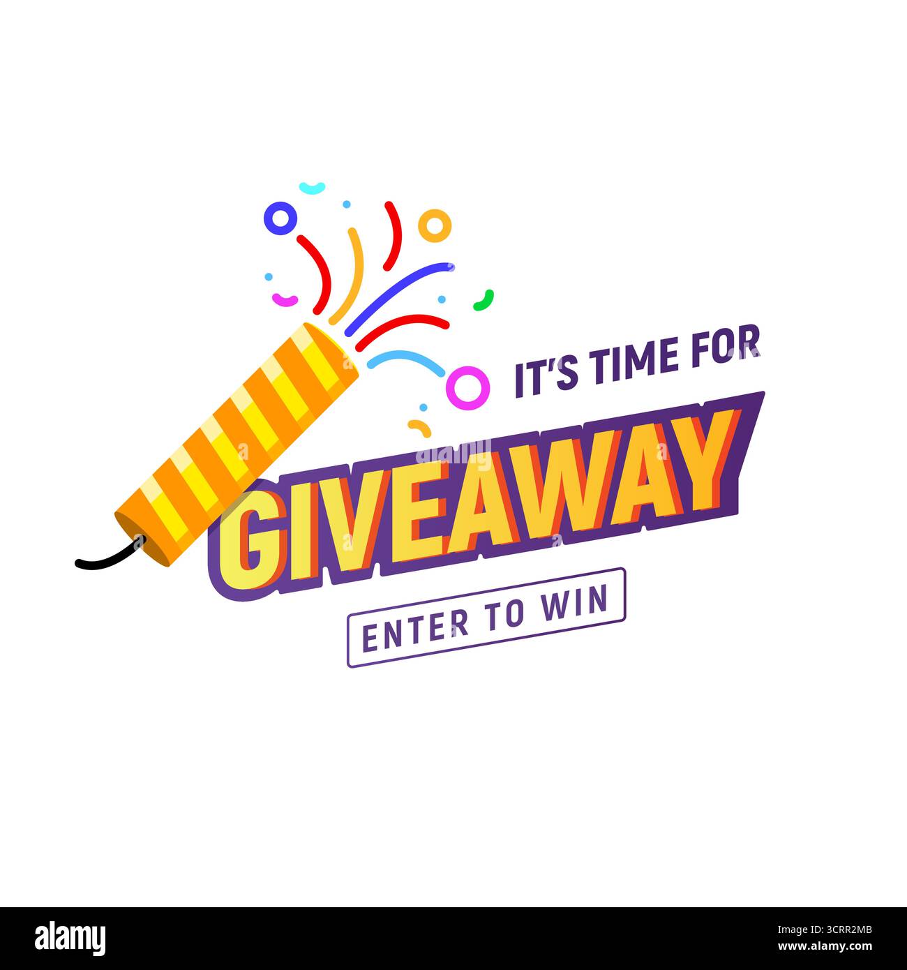 Werbebanner für Gewinner in sozialen Netzwerken. Machen Sie mit, gewinnen Sie den Medienpreis im Hintergrund der Veranstaltung nach dem Design Stock Vektor