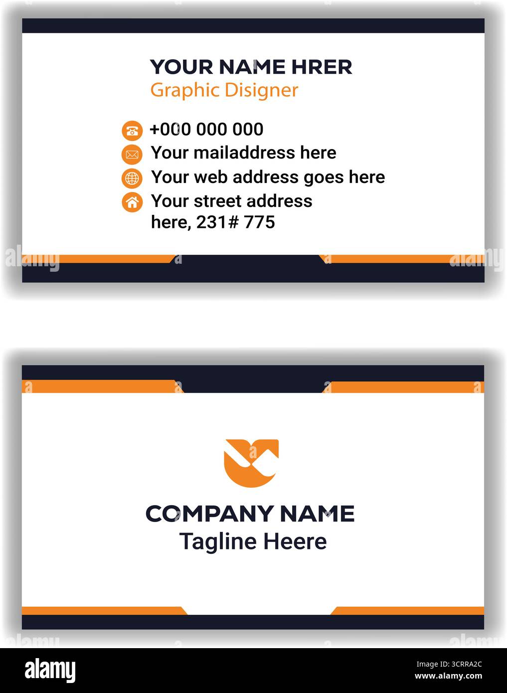 Einzigartige Professionelle Visitenkarte Kreative Visitenkarte Für Unternehmen Stock Vektor