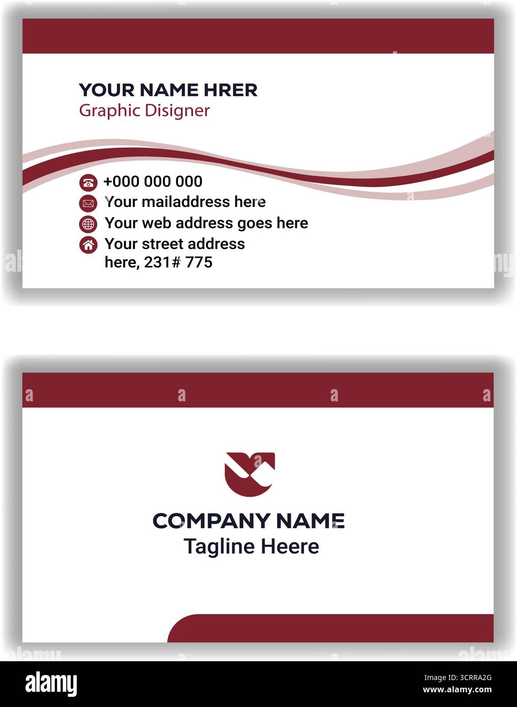 Elegante Designer Business Card Professional Corporate Identity Template Design Stock Vektor Elegante Designer Business Card Professional Corporate Identity Template Design Stock Vektor
