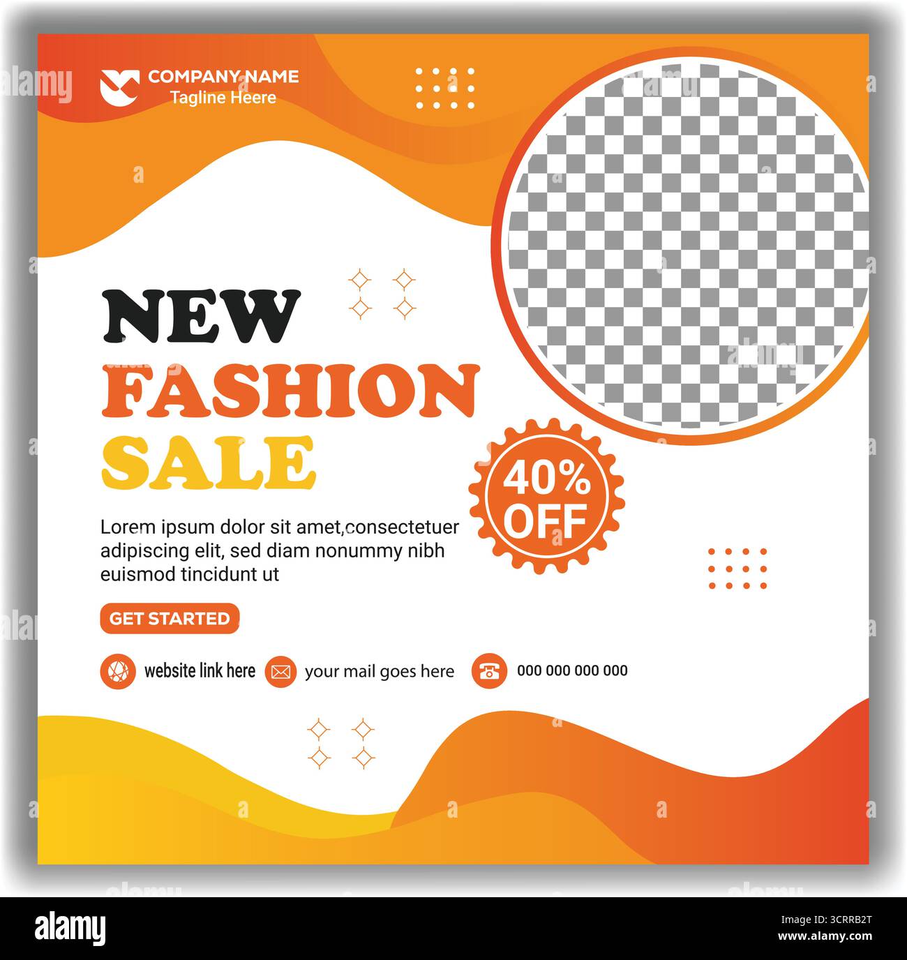 Kreative Mode Discount Flyer Moderne Bekleidung Verkauf Social Media Post und Web Banner Vektor Illustration Stock Vektor