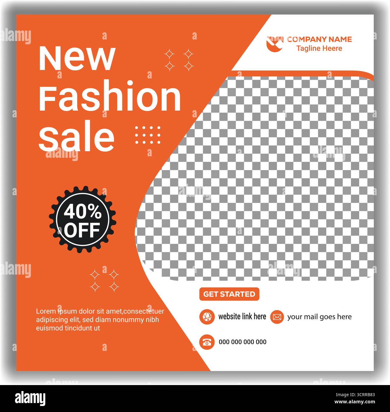 Fashion Store Rabatt Web Cover Moderne Verkauf Social Media Post Template Vektor Design Stock Vektor