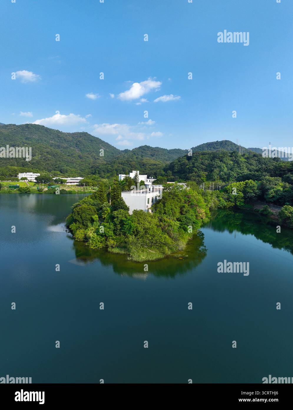 Luftaufnahmen des Energiespeicherkraftwerks Minghu Hotel in Xiangtoushan, County Boluo, Stadt Huizhou Stockfoto