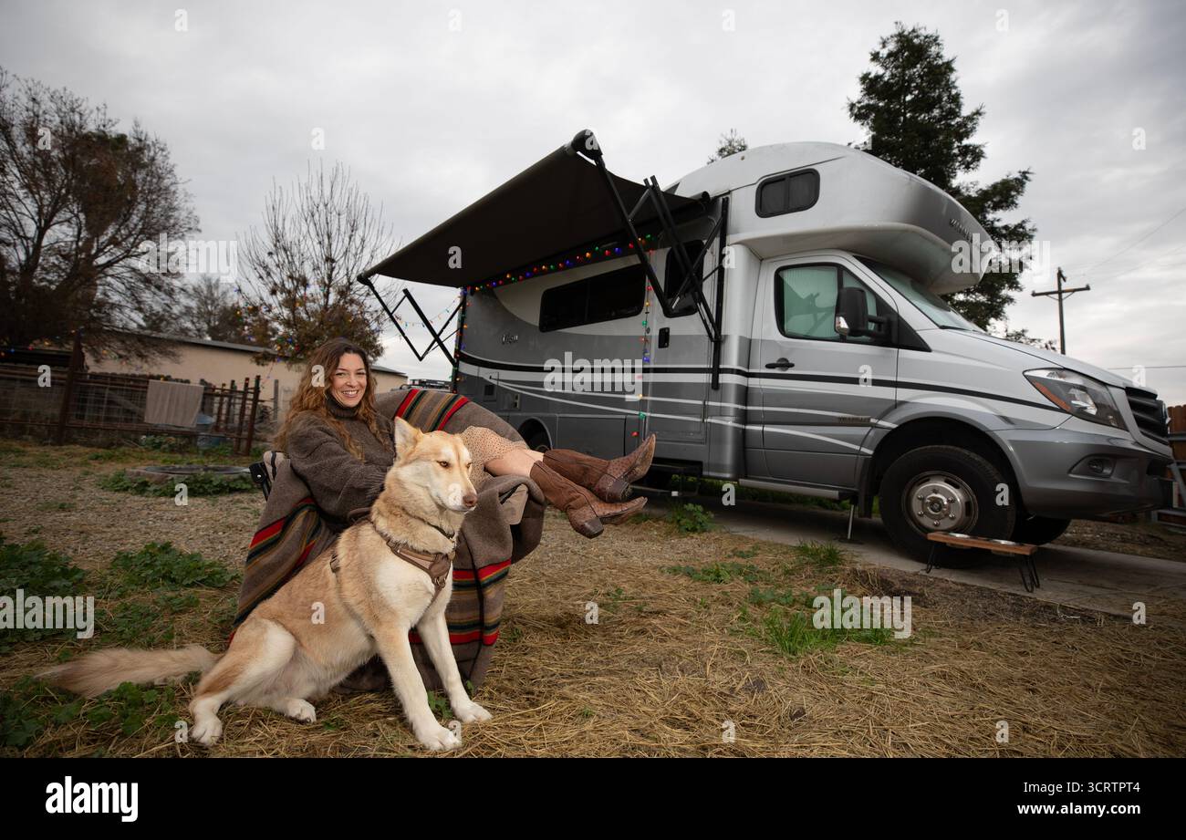 Tiffany Mitchell in Merced, Kalifornien, USA am 13. Dezember 2024. Bild © Dan Tuffs 2024. Stockfoto