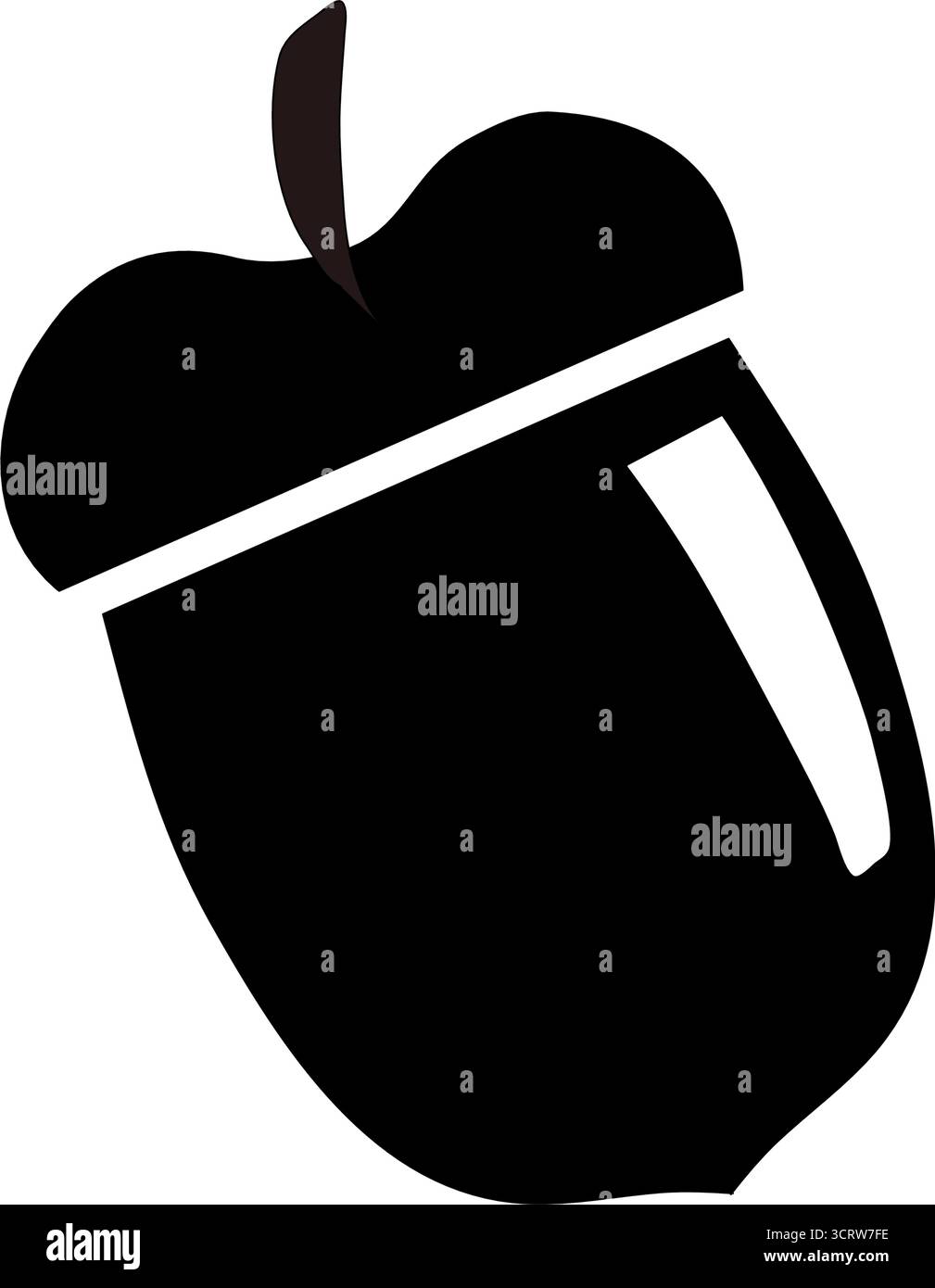 Schwarze Ikone aus acorn Fruit Stock Vektor