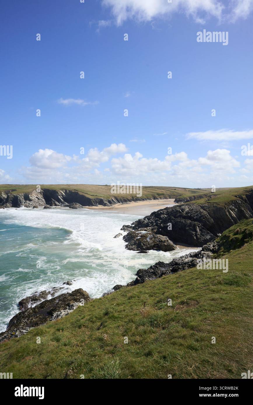 Porth Joke Beach, auch bekannt als Polly Joke, in der Nähe von Newquay, Cornwall, Großbritannien Stockfoto