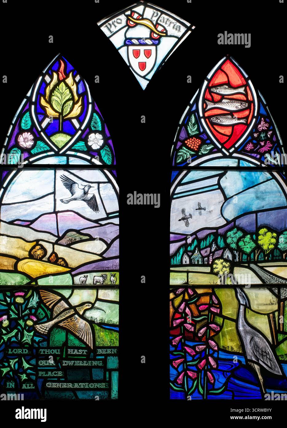 Crear McCartneys Interpretation von Psalm 90 aus dem Jahr 1992, Old Parish Church, Peebles, Scottish Borders, UK Stockfoto Crear McCartneys Interpretation von Psalm 90 aus dem Jahr 1992, Old Parish Church, Peebles, Scottish Borders, UK Stockfoto