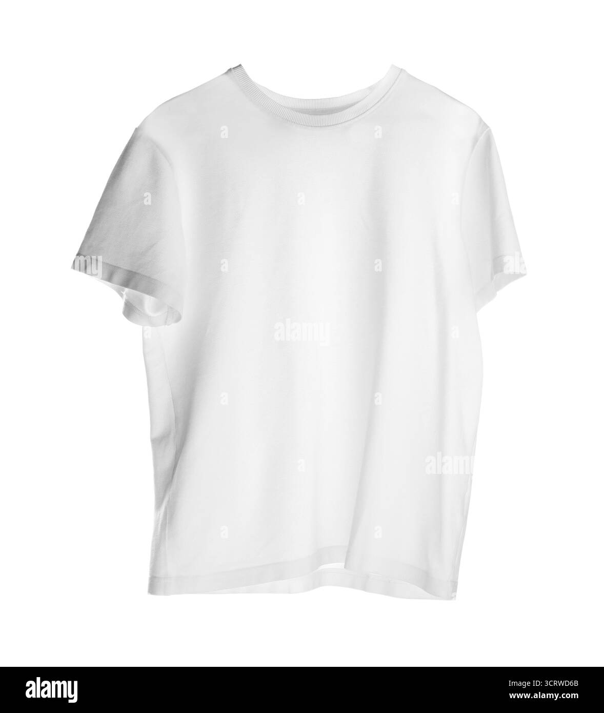 T-Shirt isoliert auf weiß. Modell für Design Stockfoto