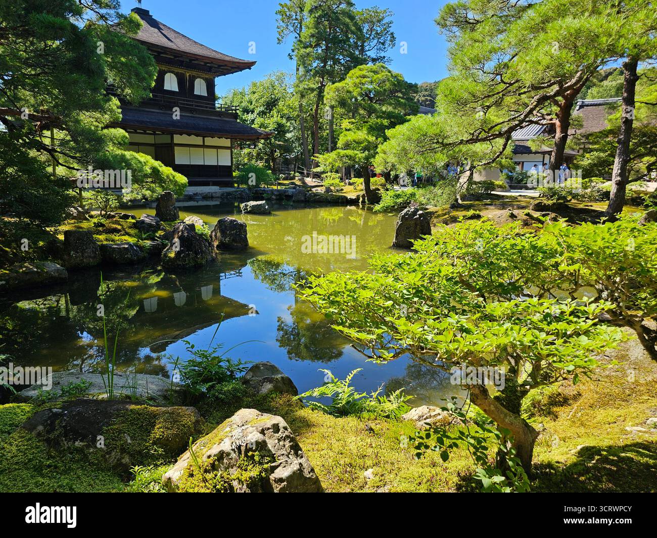 Ginkaku-JI, auch bekannt als der Silberne Pavillon, ein Zen-Tempel in Kyoto, Japan. Stockfoto