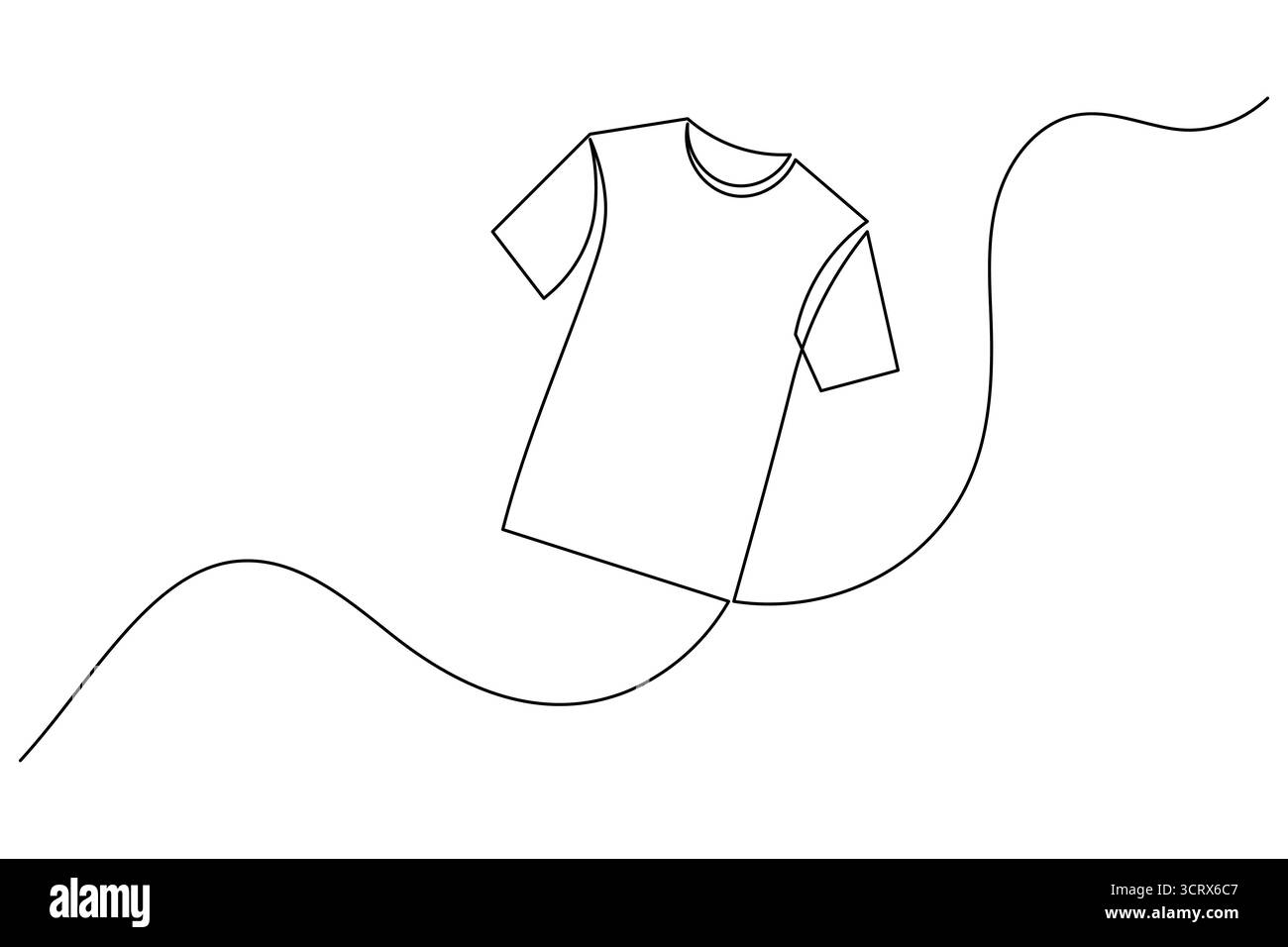 T-Shirt-Symbol eine Linienzeichnung in minimalistischem Stil isolierte Umrissvektor-Illustration Stock Vektor T-Shirt-Symbol eine Linienzeichnung in minimalistischem Stil isolierte Umrissvektor-Illustration Stock Vektor