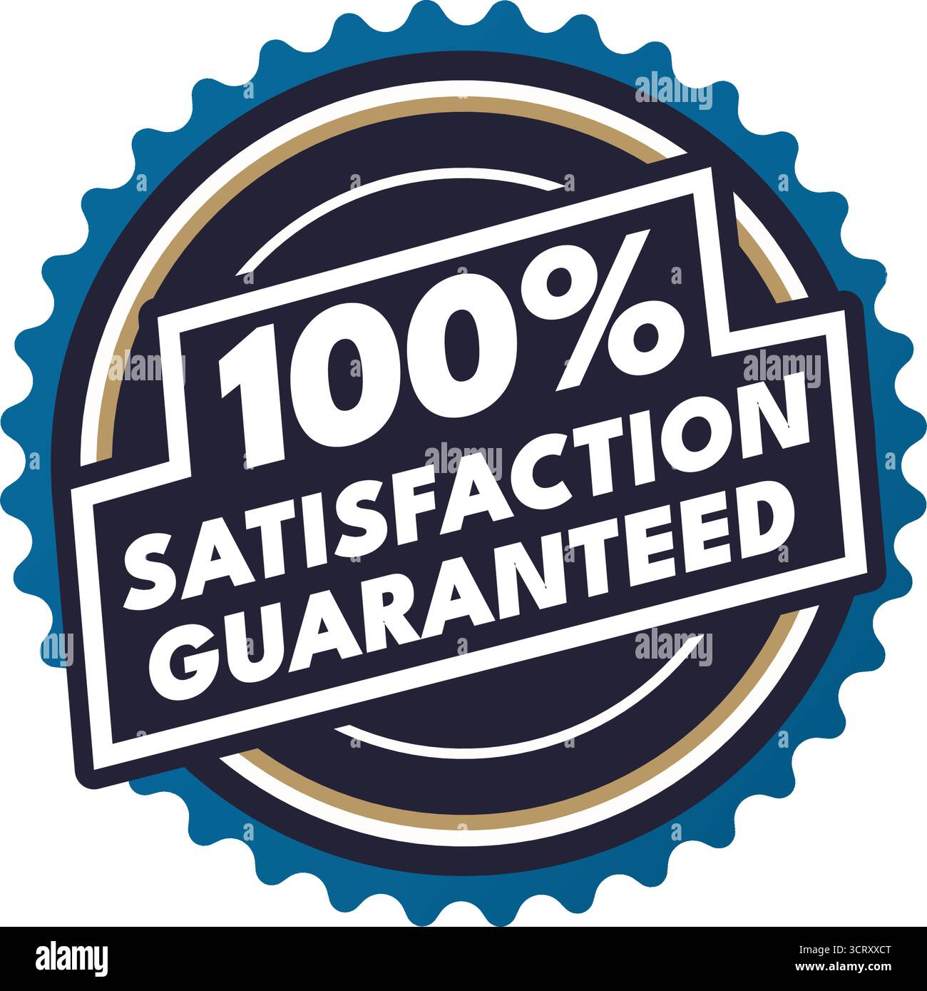100 % Zufriedenheitsgarantie Abzeichen Stock Vektor