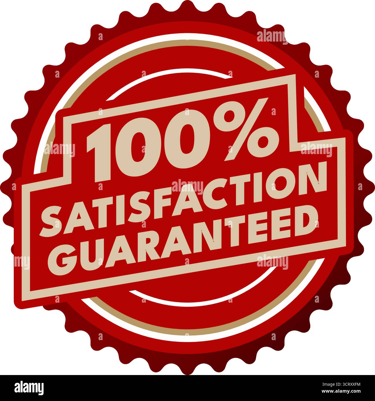 100 % Zufriedenheitsgarantie Abzeichen Stock Vektor