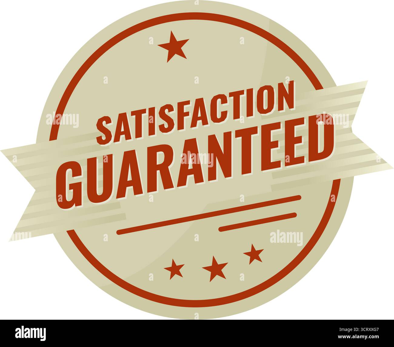 Retro-Logo mit garantierter Zufriedenheit Stock Vektor