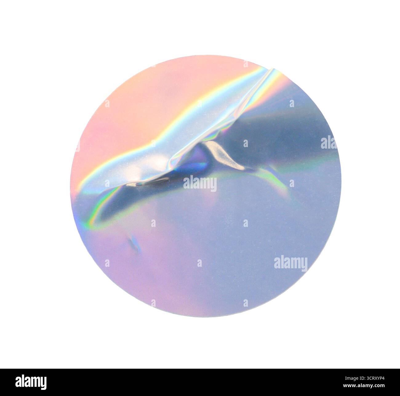 Abstrakter runder Farbverlauf Textur Kanalaufkleber ein undurchsichtiger runder flüssiger, klares, meerblaues Wasser, der mit beigem, hellem Hintergrund transparent verschmilzt Stockfoto