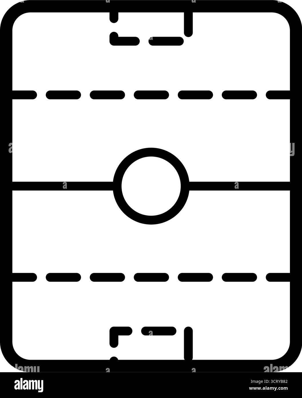 Eishockeybahn oder Feld Draufsicht - Linienvektorsymbol Stock Vektor
