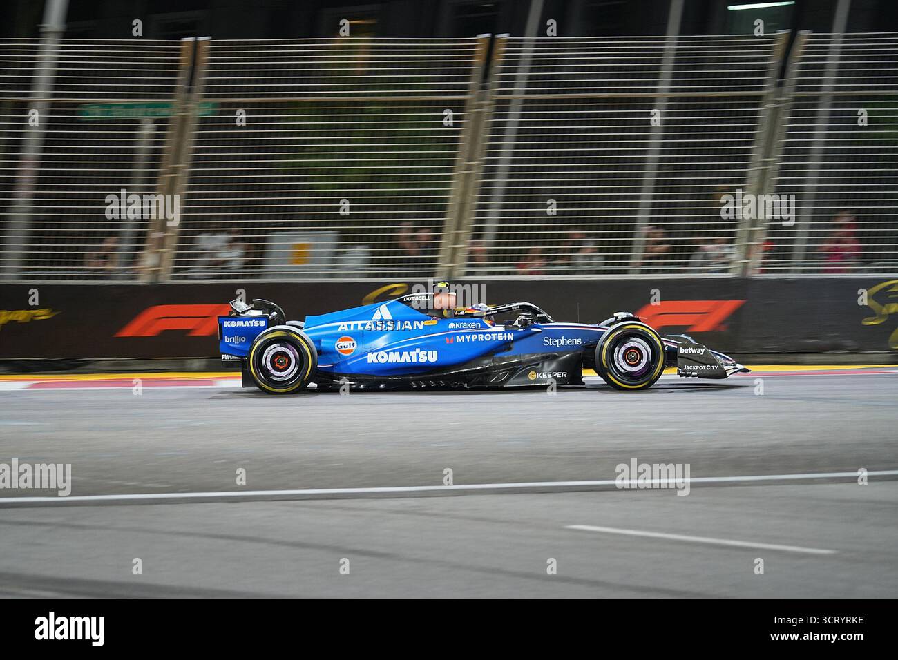 Oktober 2025, Marina Bay Street Circuit, Singapur, FORMEL 1 2023 SINGAPORE AIRLINES SINGAPORE GRAND PRIX, im Bild Carlos Sainz Jr. (ESP), Williams Racing Stockfoto