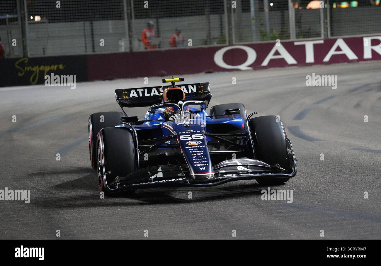 Oktober 2025, Marina Bay Street Circuit, Singapur, FORMEL 1 2023 SINGAPORE AIRLINES SINGAPORE GRAND PRIX, im Bild Carlos Sainz Jr. (ESP), Williams Racing Stockfoto