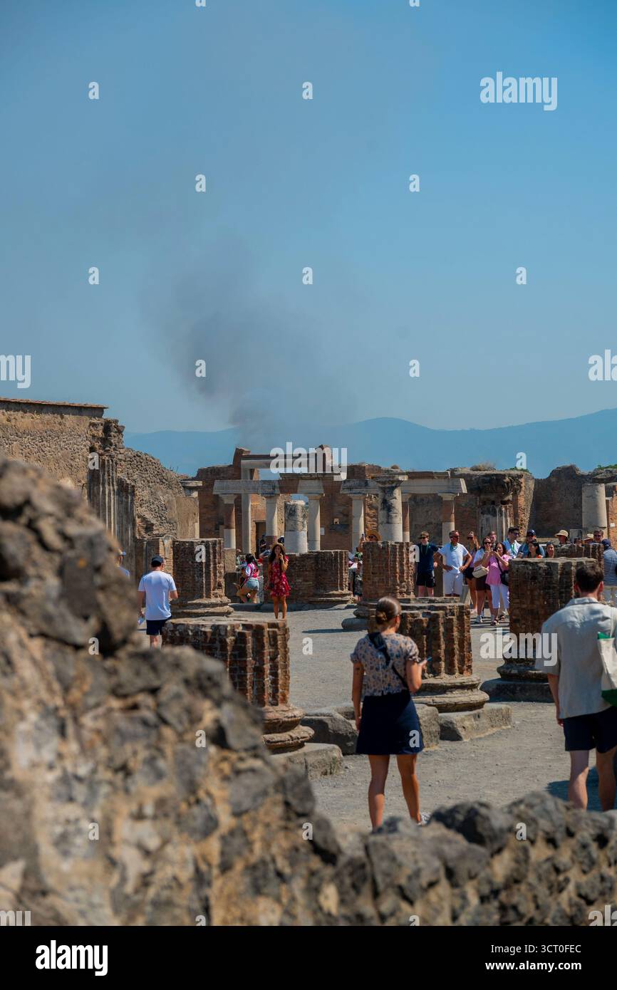 Die erhaltene römische Stadt Pompeji in Süditalien Stockfoto