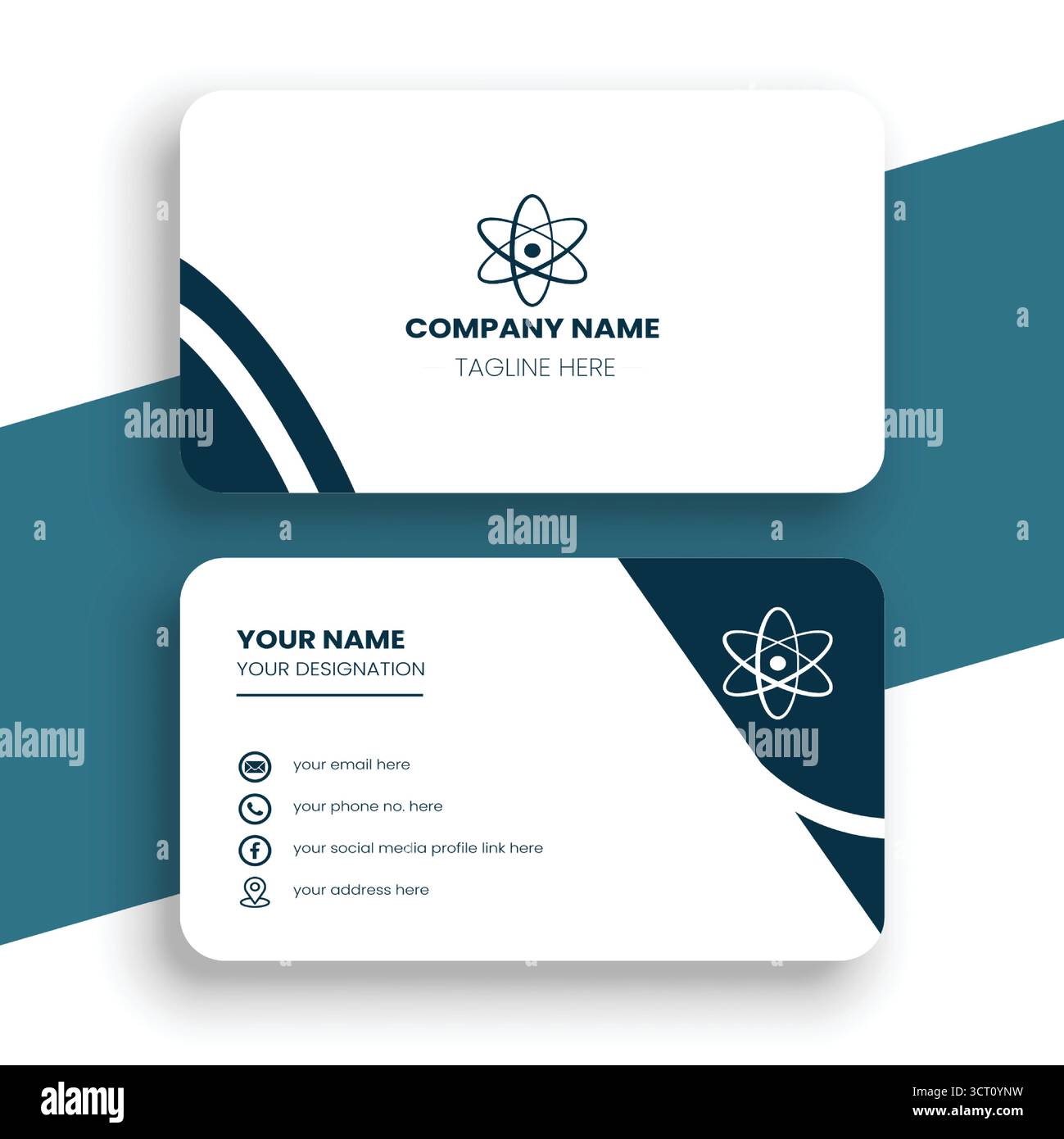 Minimalistisches modernes Business Card Template Corporate und Professional Design Stock Vektor