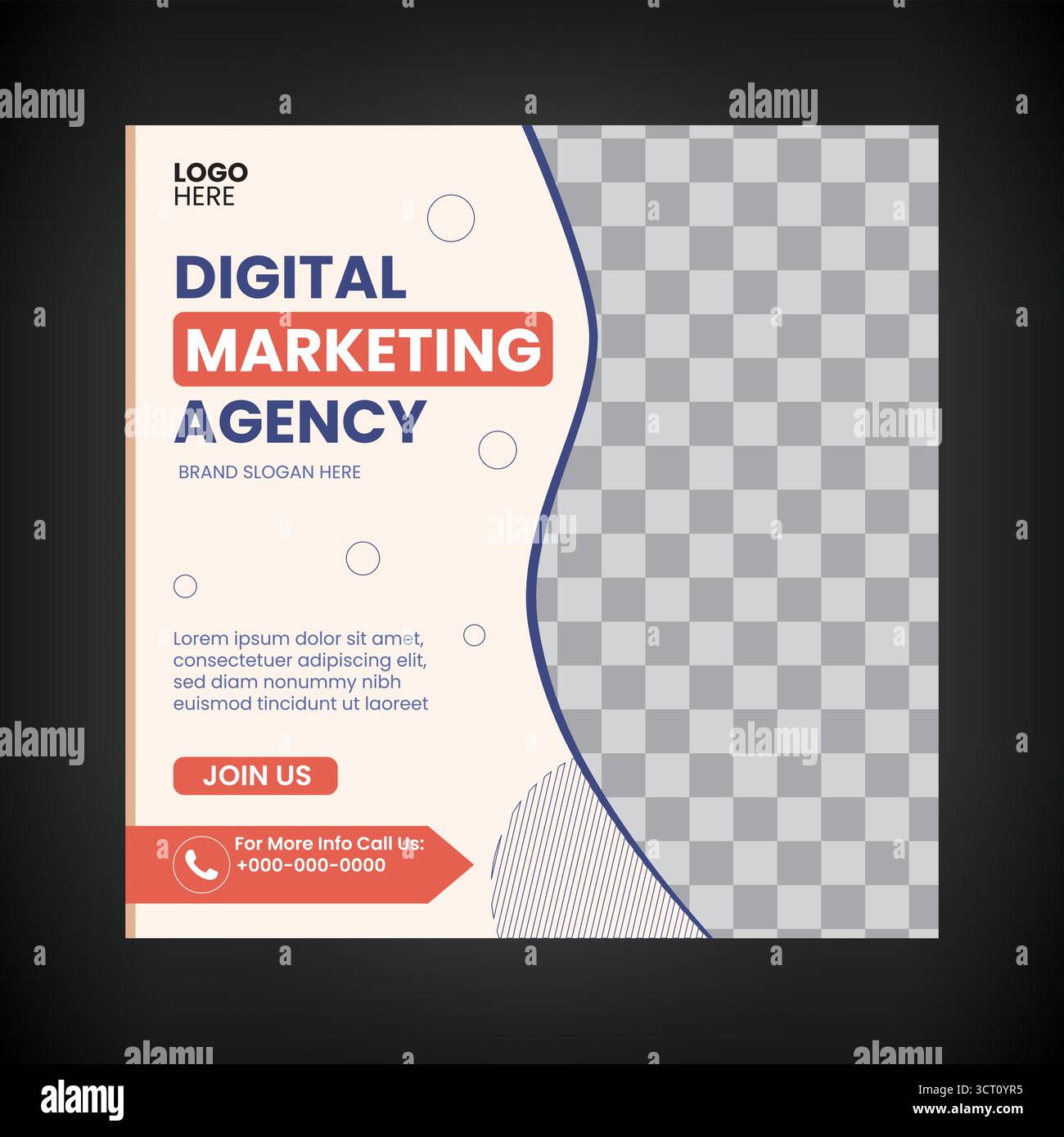 Moderne Digitale Marketing Agentur Flyer Vorlage Corporate Business Promotion Design Stock Vektor