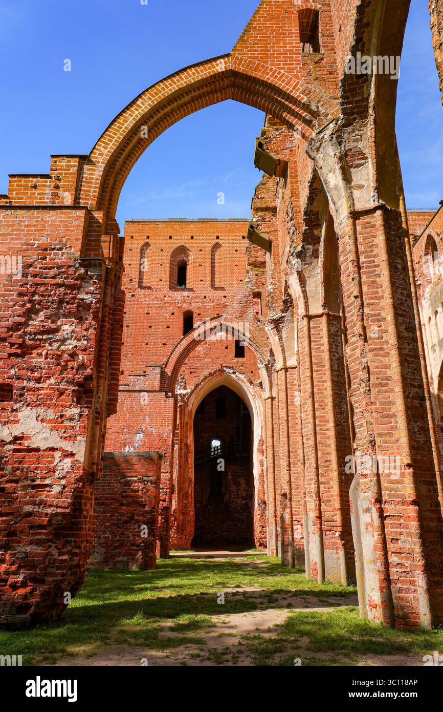 Gewölbe der Kathedrale von Tartu, auch bekannt als Dorpat Cathedral, eine ehemalige katholische Kirche in Tartu (Dorpat), Estland Stockfoto