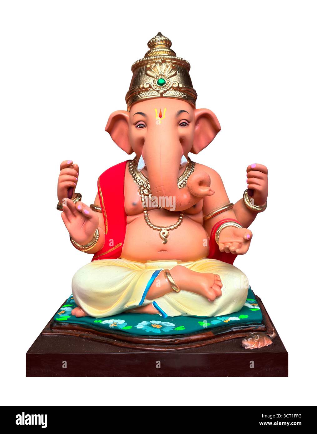 Hindugott Ganesha auf weißem Hintergrund, Ganesha Idol. Ganesh Festival. Stockfoto Hindugott Ganesha auf weißem Hintergrund, Ganesha Idol. Ganesh Festival. Stockfoto