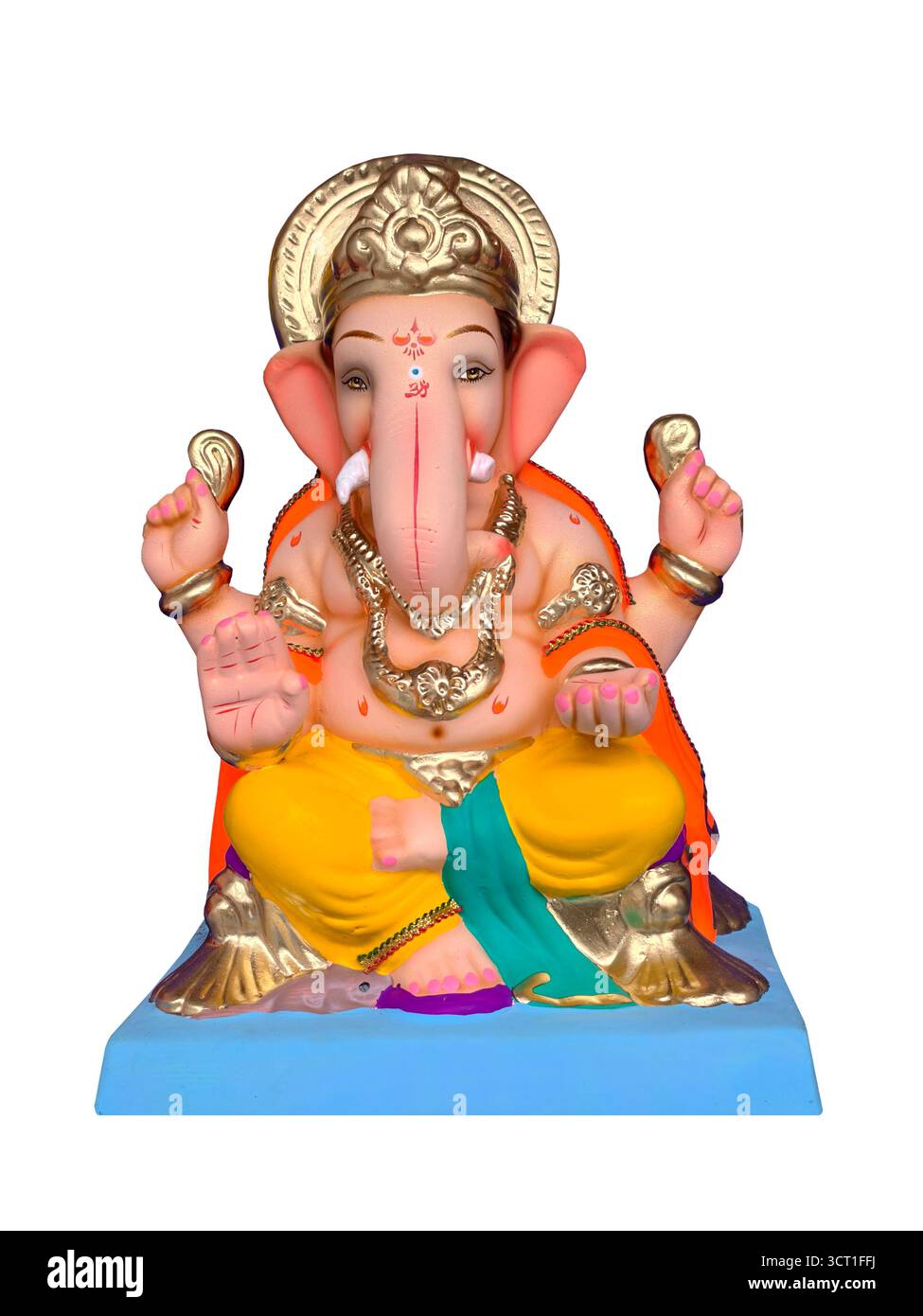Hindugott Ganesha auf weißem Hintergrund, Ganesha Idol. Ganesh Festival. Stockfoto Hindugott Ganesha auf weißem Hintergrund, Ganesha Idol. Ganesh Festival. Stockfoto