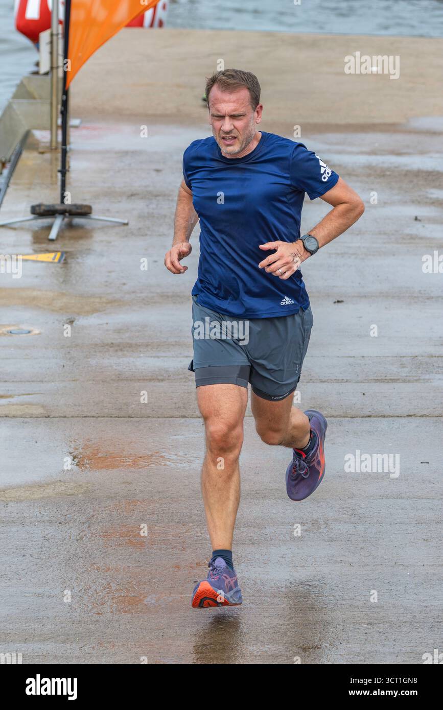 Clevedon laufen und schwimmen Clevedon am Meer und am Marine Lake Stockfoto