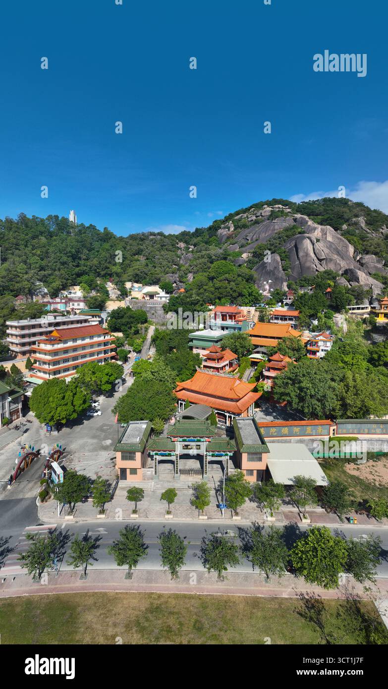Luftaufnahmen des Qilin Pavillons in der Taian Hall Qilin Pill Immaterielles Kulturerbe Museum in Chaozhou Stadt Stockfoto