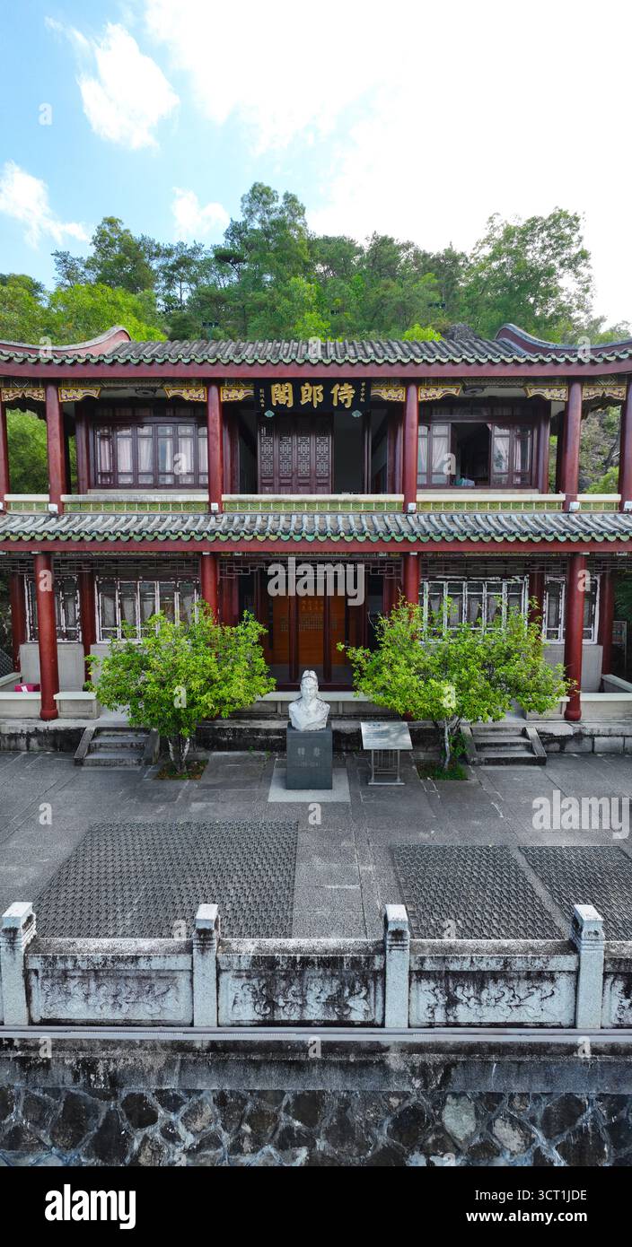 Luftaufnahmen der Han Yu Memorial Hall am Hanwen Tempel im Bezirk Xiangqiao, Stadt Chaozhou, Provinz Guangdong Stockfoto
